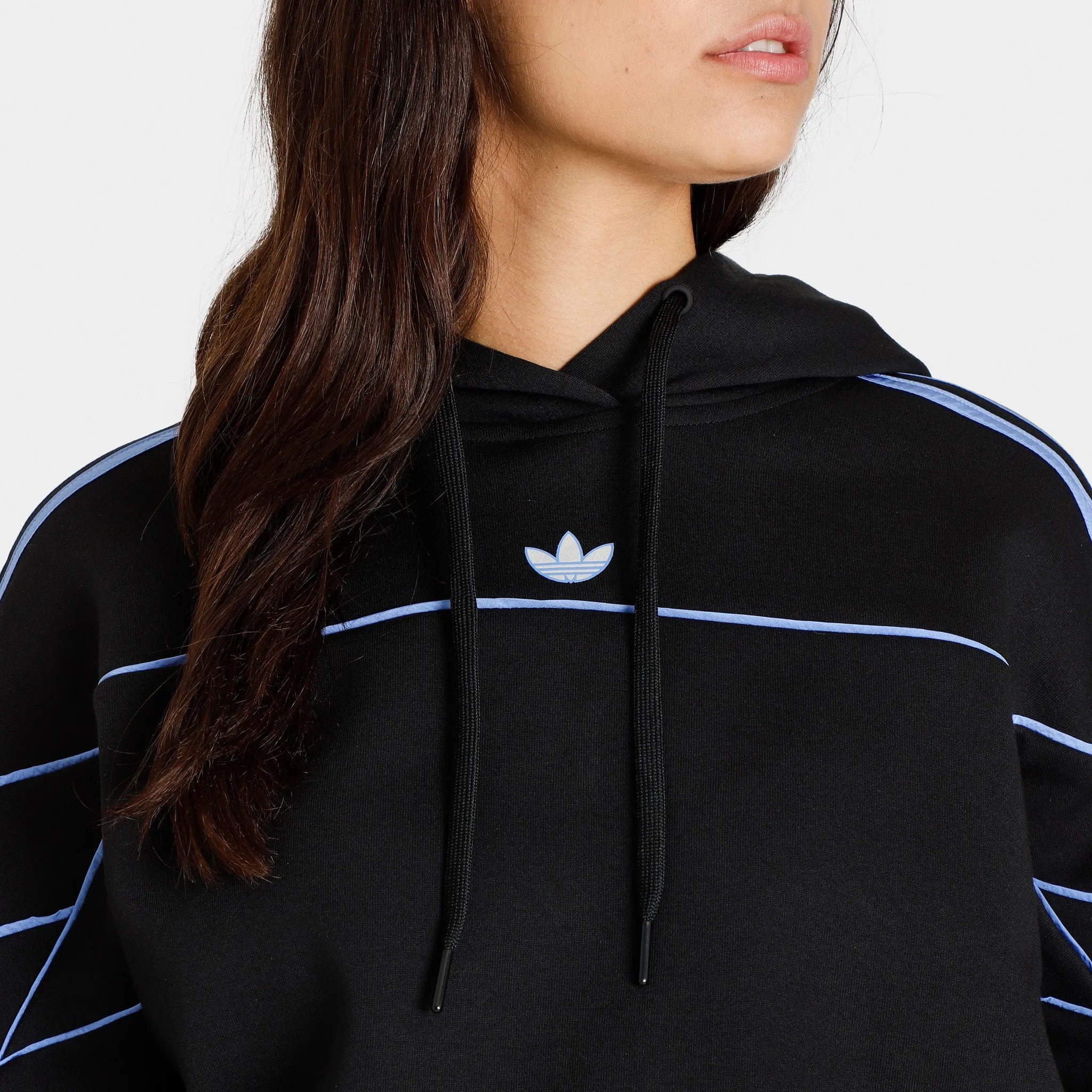 adidas Originals Women's Archive Cut Line Crop Pullover Hoodie / Black sold by JD Sports product image thumbnail 4
