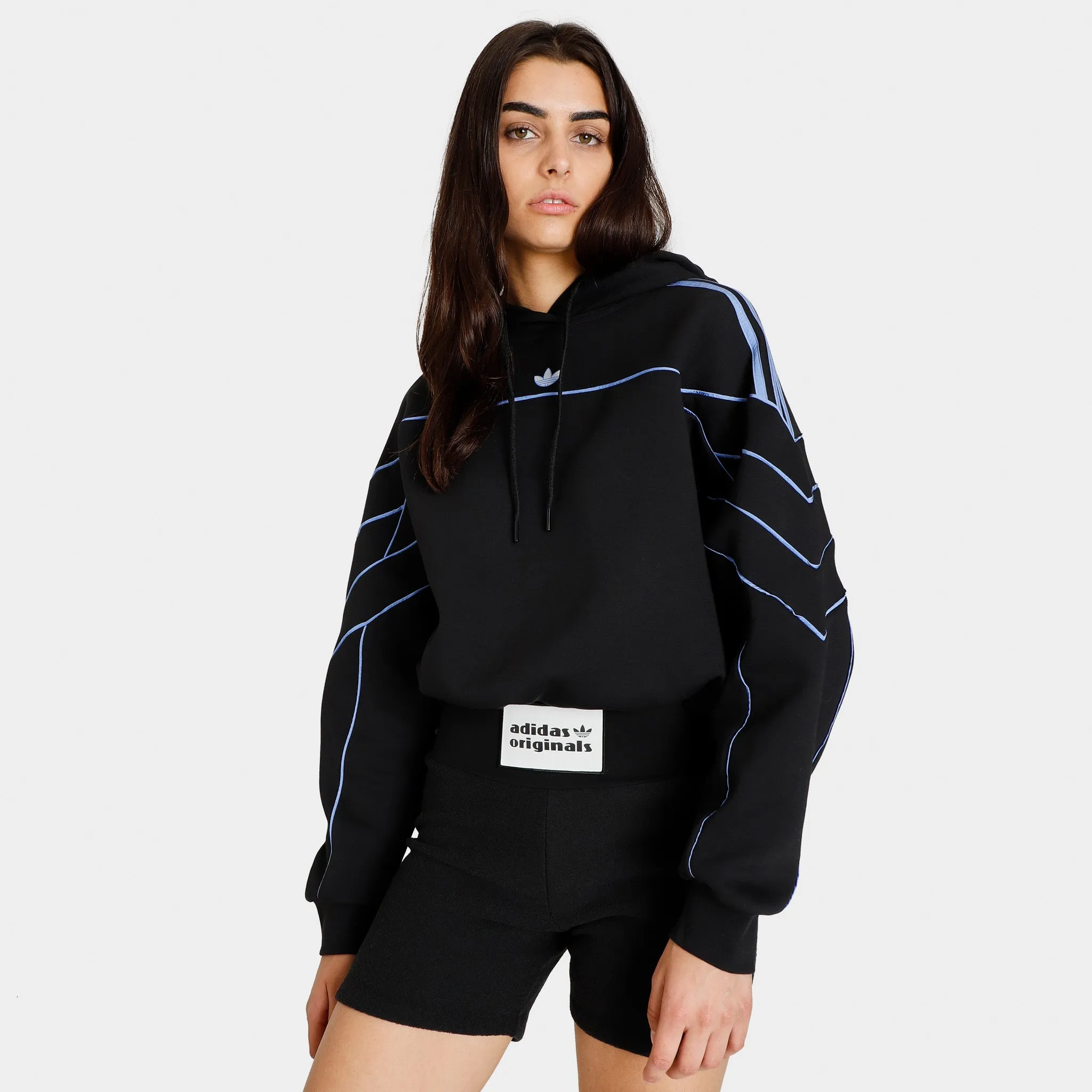 adidas Originals Women's Archive Cut Line Crop Pullover Hoodie / Black sold by JD Sports