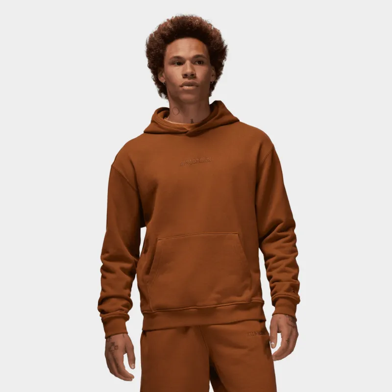 Jordan Wordmark Fleece Pullover Hoodie / Light British Tan sold by JD Sports