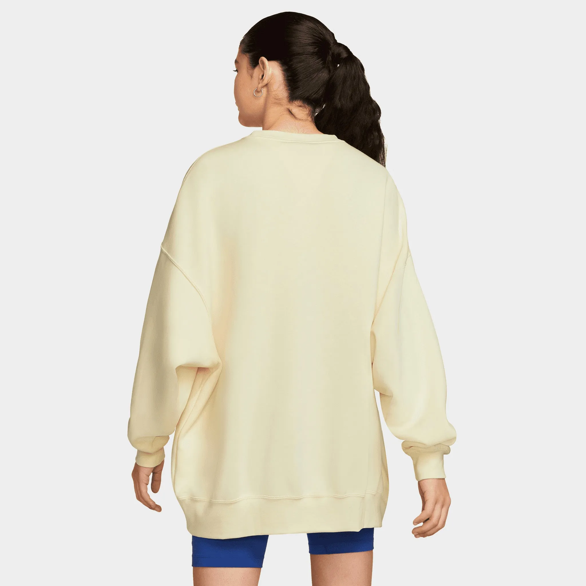 Nike Women's Sportswear Essentials Oversize Fleece Sweatshirt Coconut Milk / Dutch Blue sold by JD Sports product image thumbnail 2