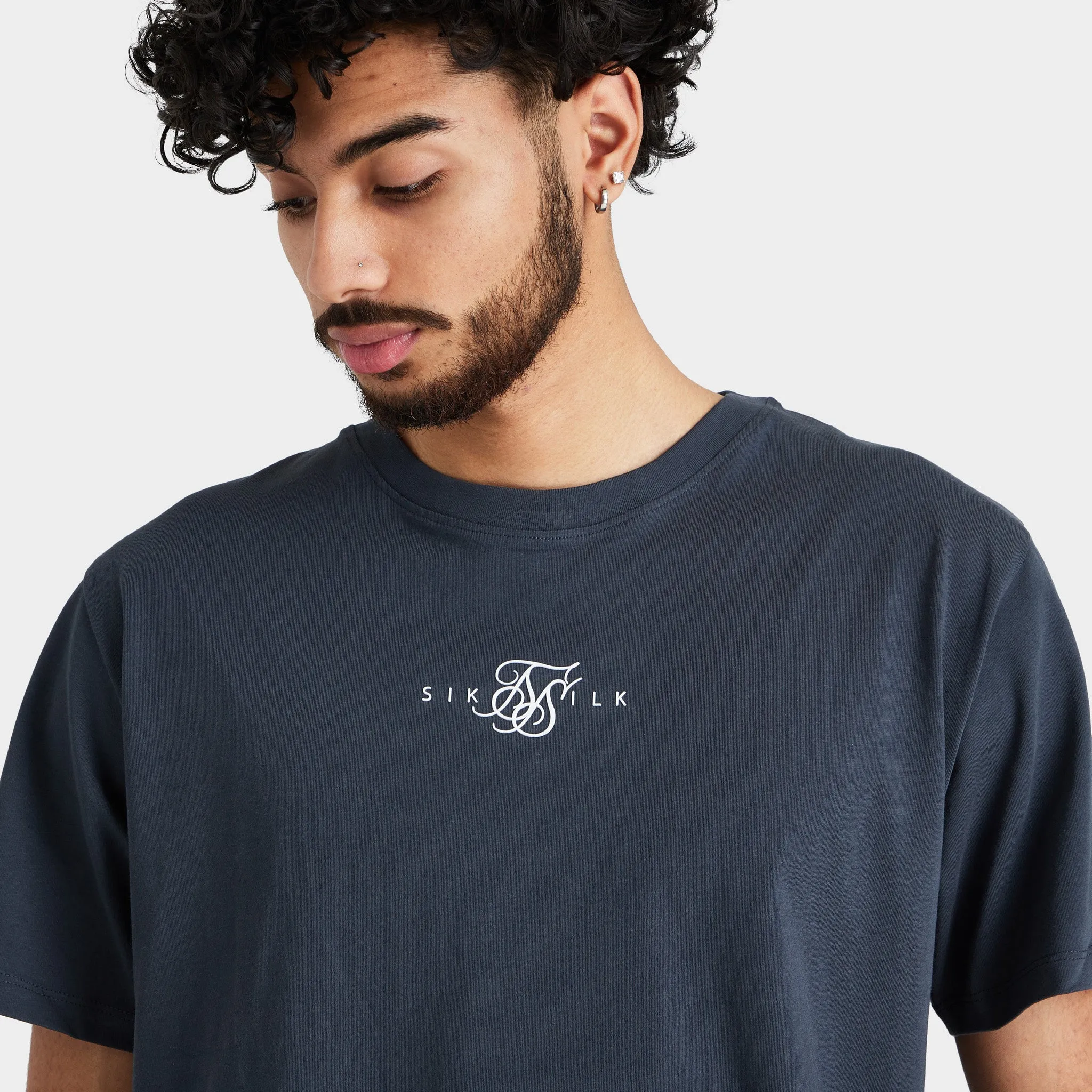 SikSilk Basic Core T-shirt / Navy sold by JD Sports product image thumbnail 3
