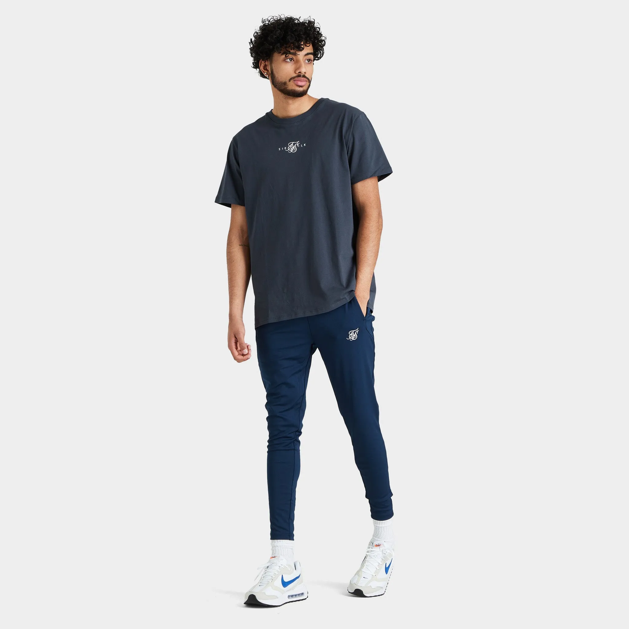 SikSilk Basic Core T-shirt / Navy sold by JD Sports product image thumbnail 5