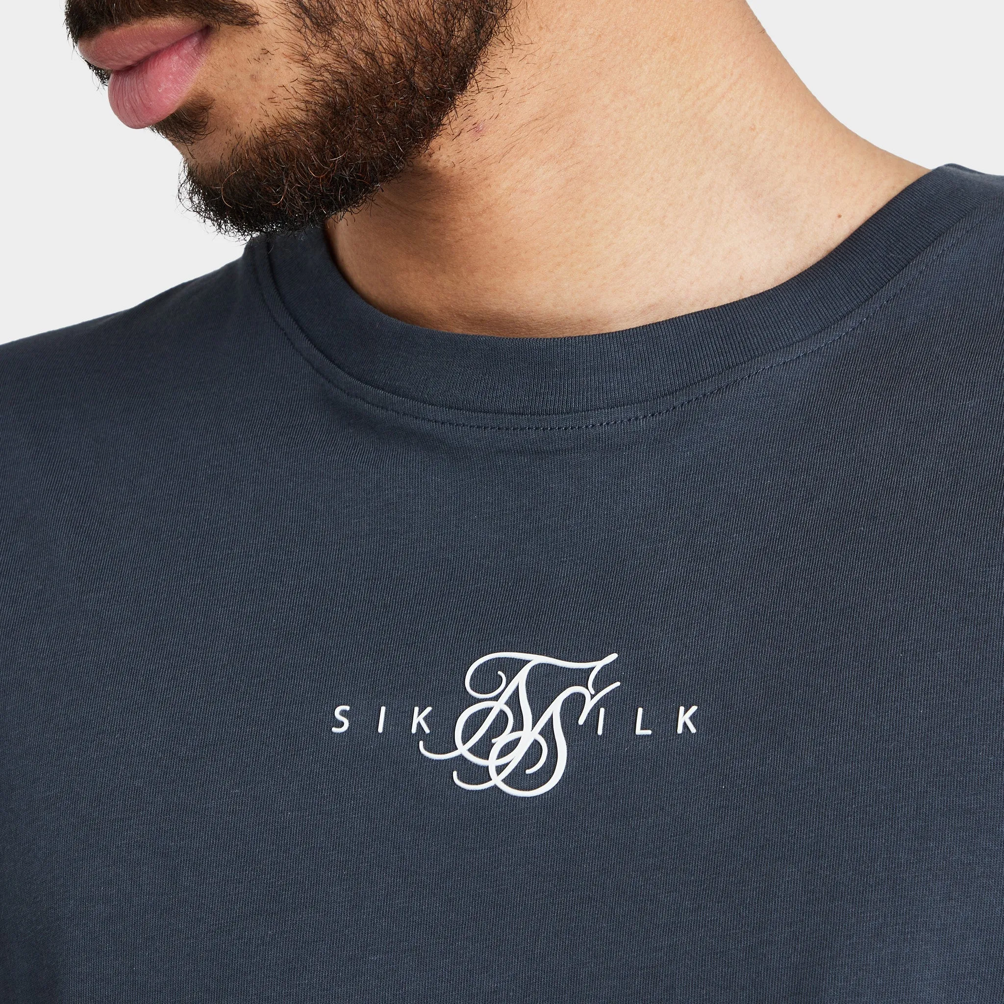 SikSilk Basic Core T-shirt / Navy sold by JD Sports product image thumbnail 4