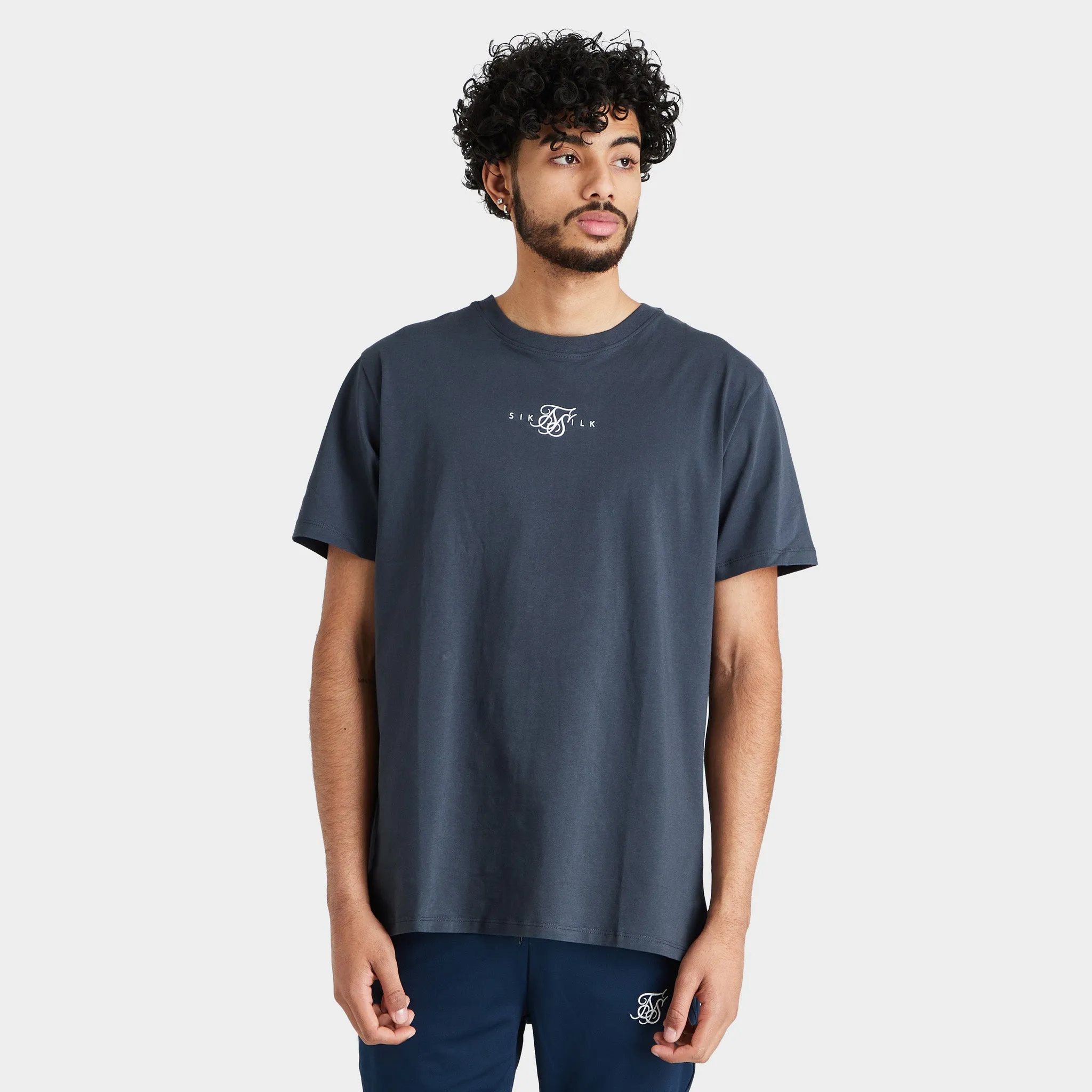 SikSilk Basic Core T-shirt / Navy sold by JD Sports