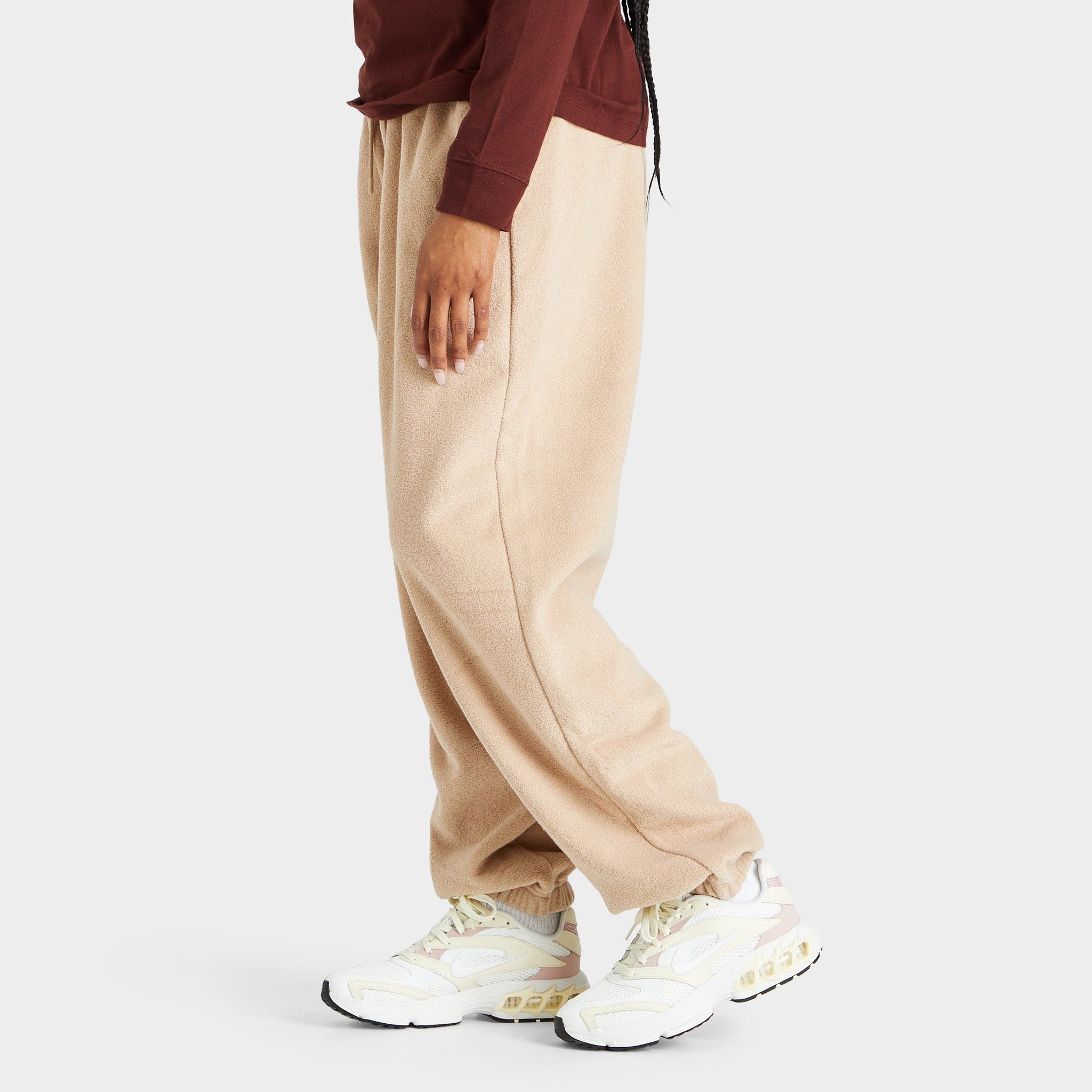 Nike Women's Sportswear Essentials Plush High-Rise Joggers Hemp / Black sold by JD Sports product image thumbnail 3