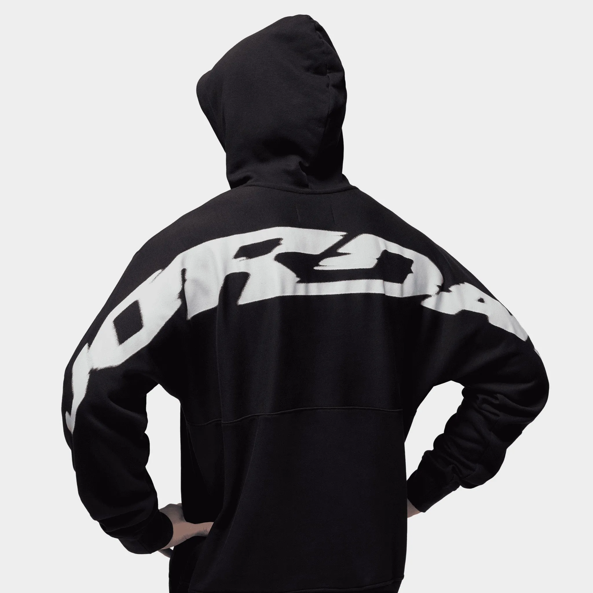 Jordan Flight MVP Statement Fleece Pullover Hoodie Black / Sail sold by JD Sports product image thumbnail 4