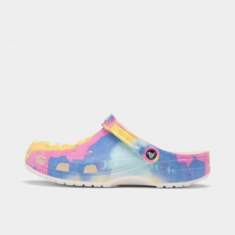 Crocs Classic Tie Dye Graphic Clog White / Multi sold by JD Sports