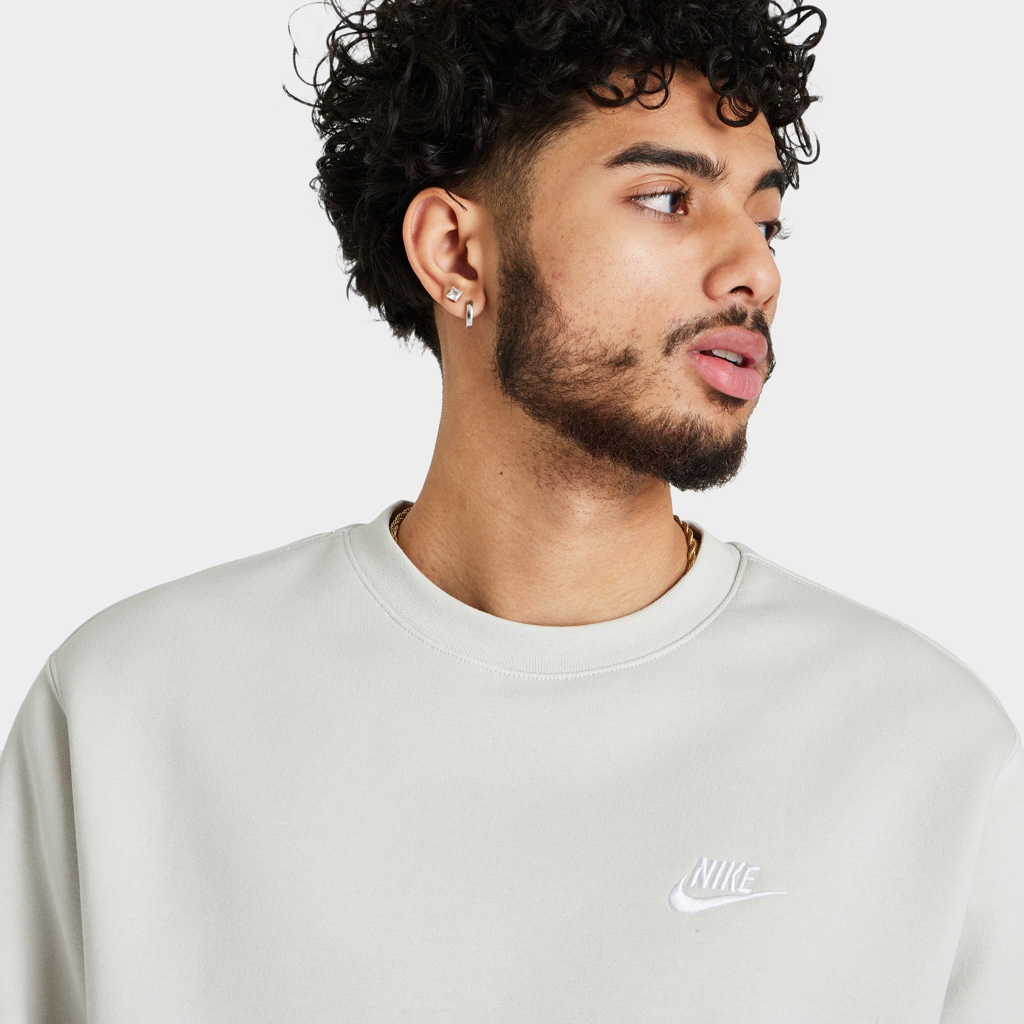 Nike Sportswear Club Fleece Crewneck Light Bone / White sold by JD Sports product image thumbnail 7