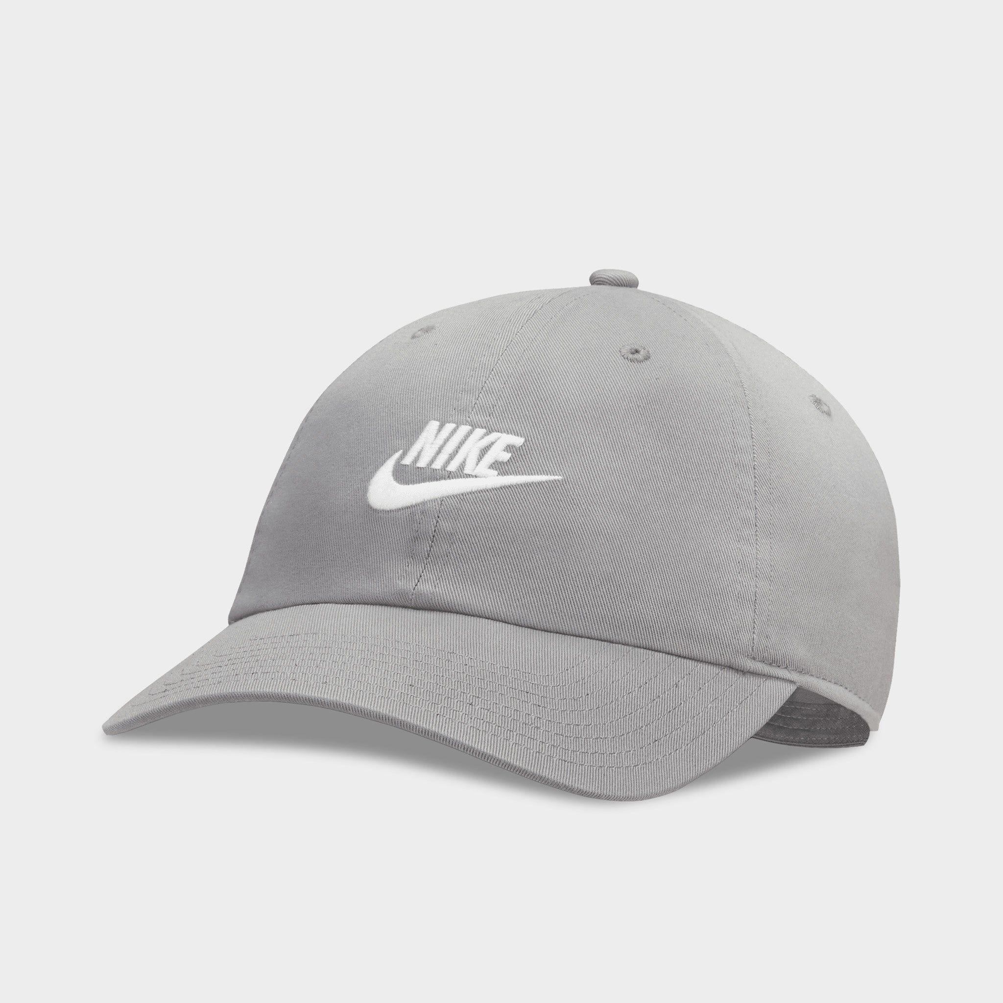 Nike Sportswear Heritage86 Futura Washed Cap Particle Grey / White sold by JD Sports