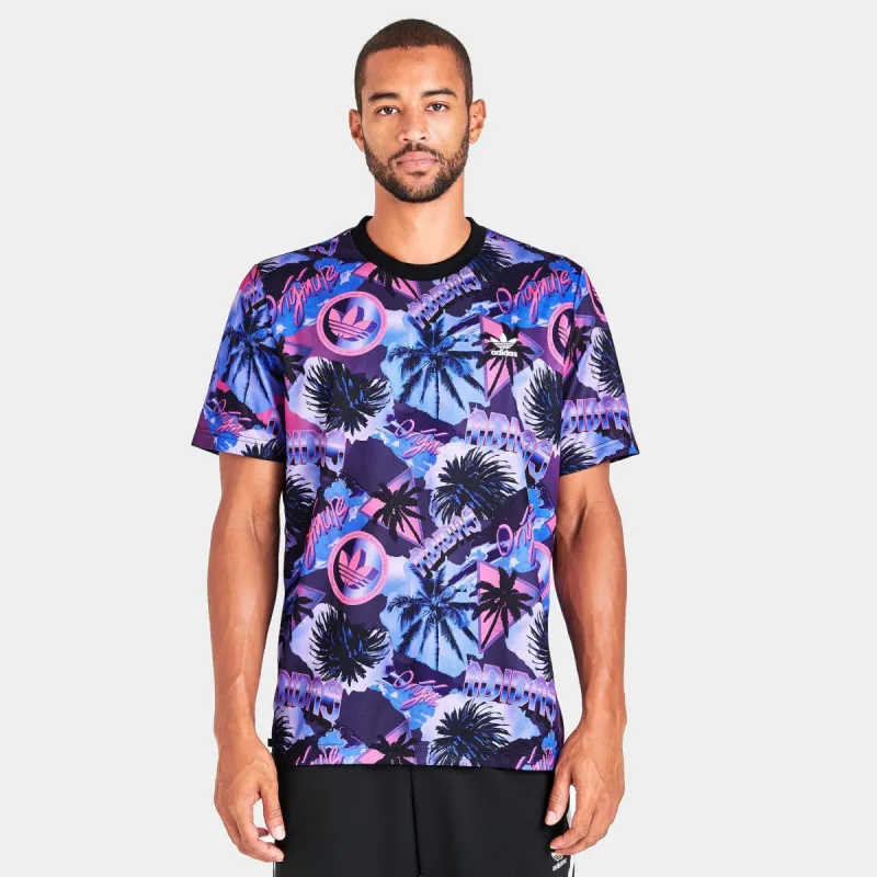 adidas Originals Allover Palm Graphic T-shirt Multicolour Parallel