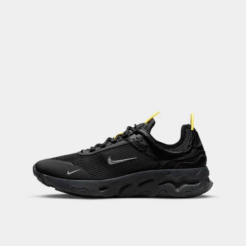 Nike React Live Black / Metallic Cool Grey - Yellow Strike sold by JD Sports