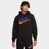 Nike Sportswear Club Fleece Chenille Futura Hoodie Black / Deep Royal Blue - Safety Orange sold by JD Sports