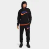 Nike Sportswear Club Fleece Chenille Futura Hoodie Black / Deep Royal Blue - Safety Orange sold by JD Sports