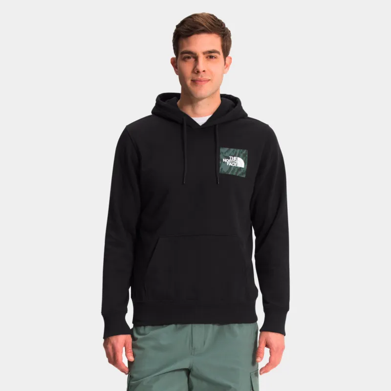 The North Face Fine Pullover Hoodie TNF Black / Balsam Green - Wooden Tiger Print sold by JD Sports