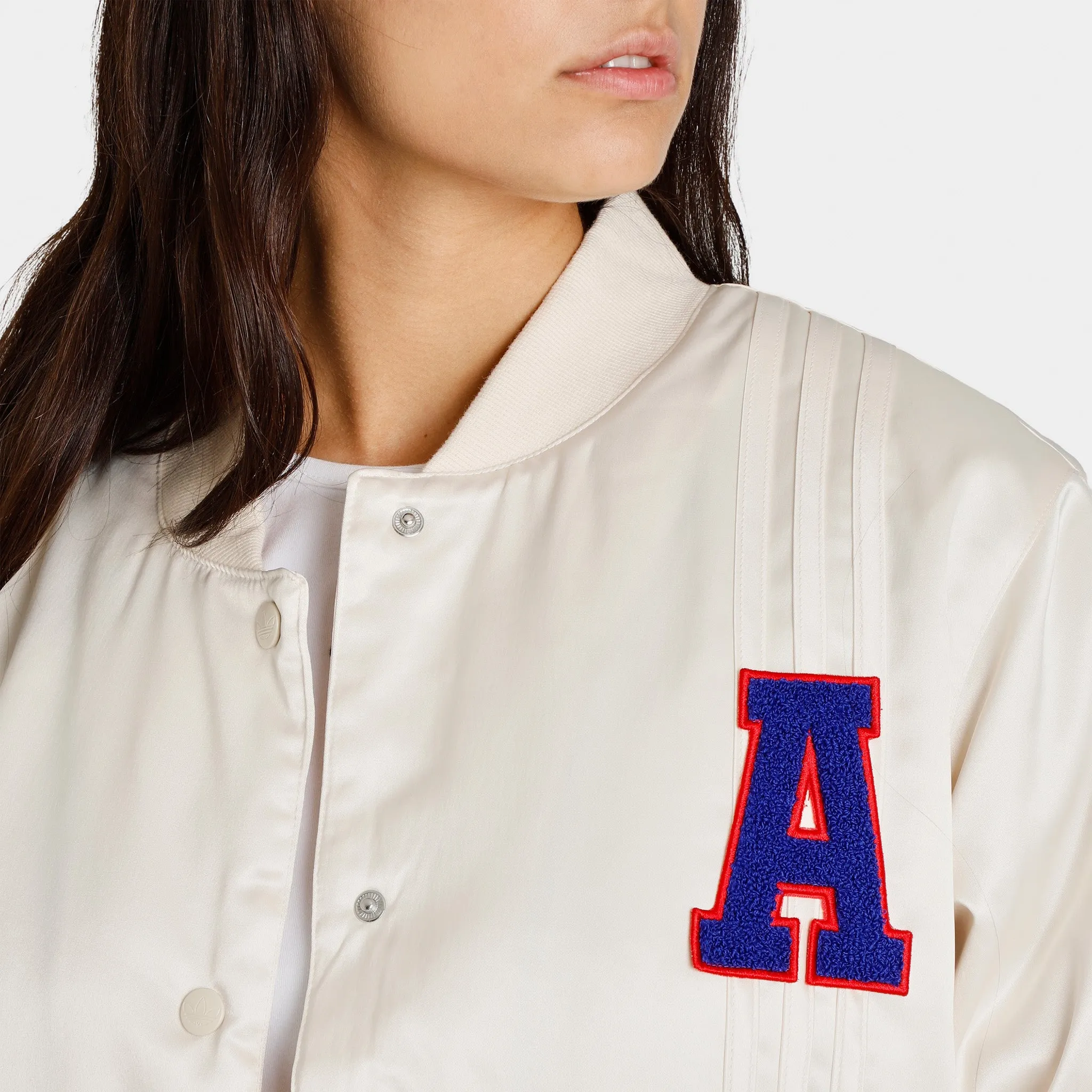 adidas Originals Women's Satin Collegiate Jacket / Wonder White sold by JD Sports product image thumbnail 4