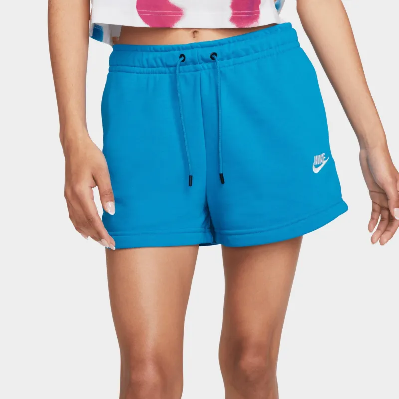 Nike Sportswear Women’s Essential French Terry Shorts Laser Blue / White made by Nike