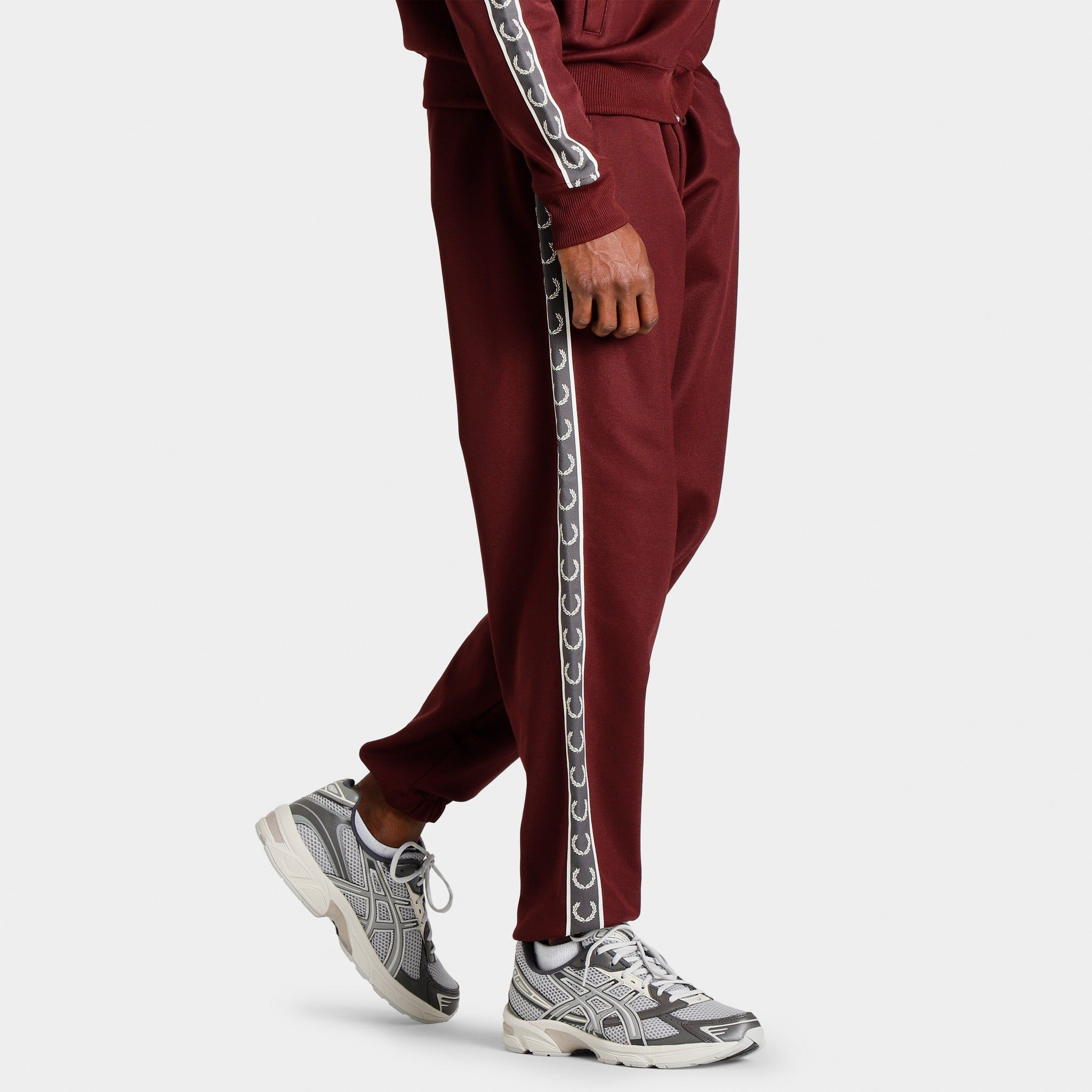 Fred Perry Taped Track Pants Oxblood / Gunmental sold by JD Sports product image thumbnail 4