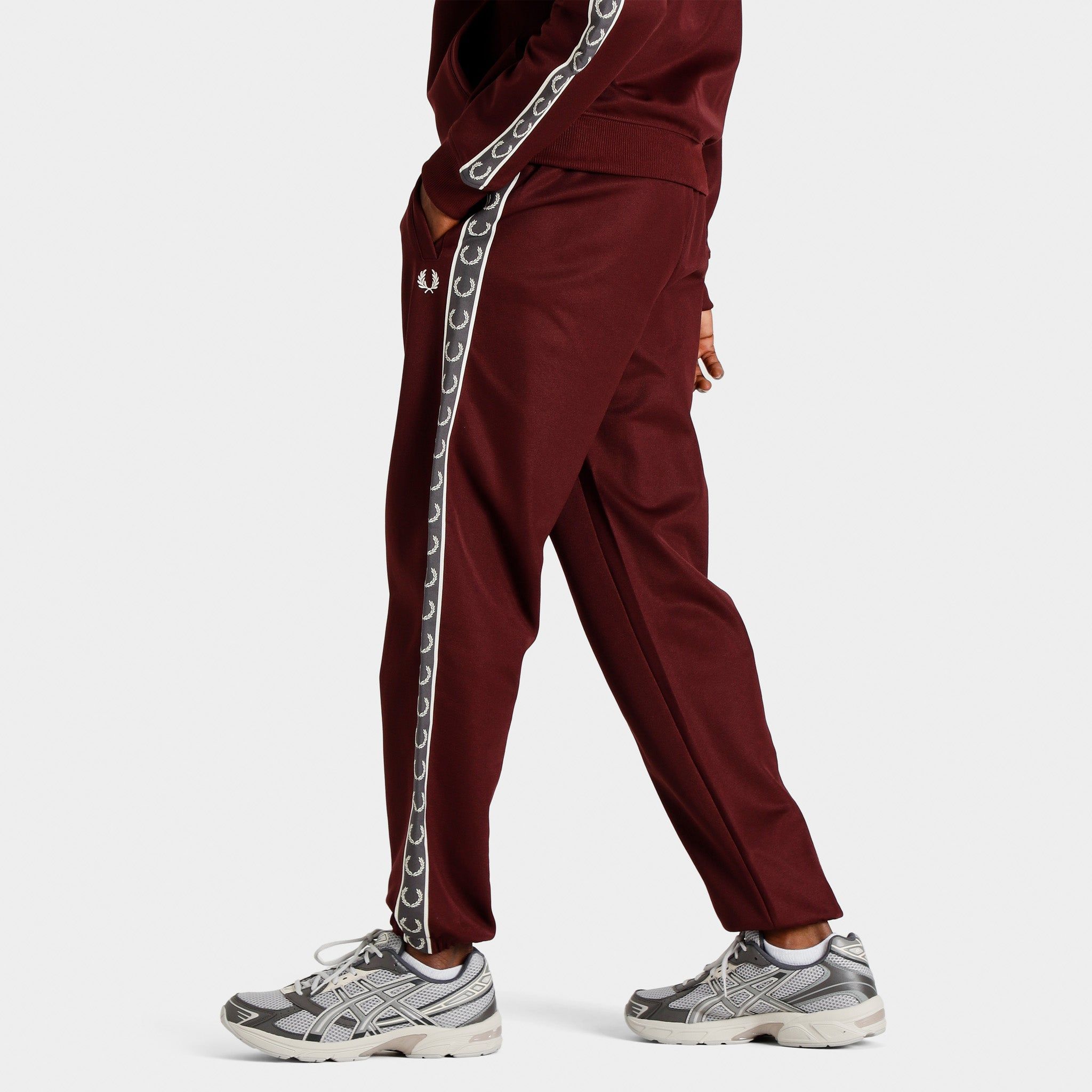 Fred Perry Taped Track Pants Oxblood / Gunmental sold by JD Sports product image thumbnail 3