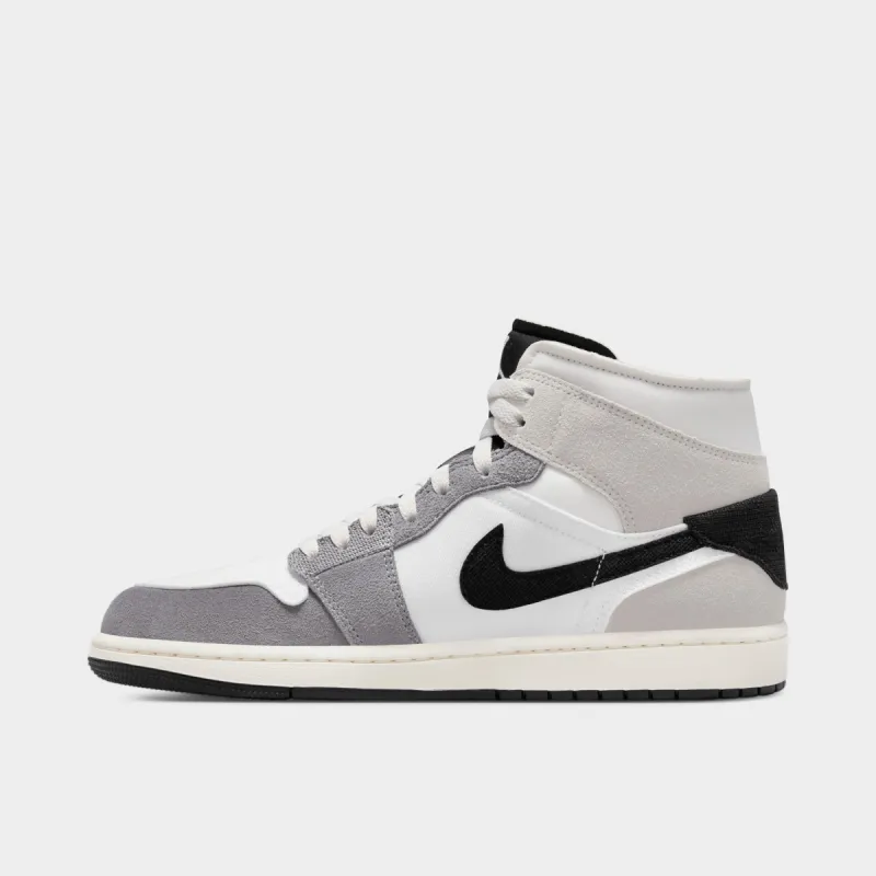 Jordan 1 Mid SE Craft Cement Grey / Black - White sold by JD Sports