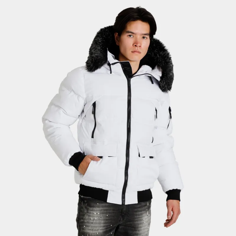 Supply & Demand Orion Short Parka Jacket / White sold by JD Sports