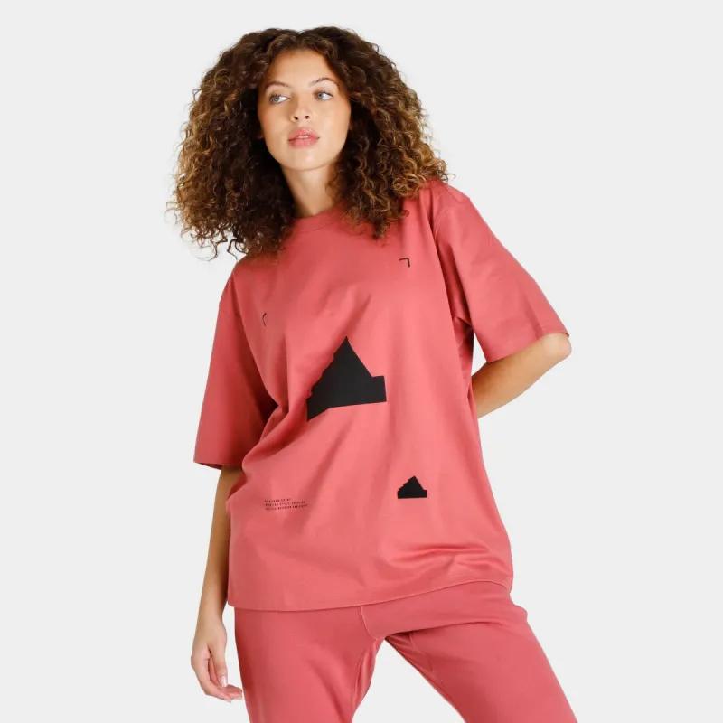 adidas Women's Sportswear Oversized T-shirt Wonder Red / Black sold by JD Sports