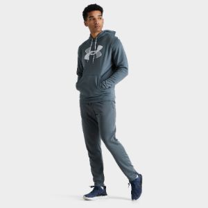 Under Armour Armour Fleece Big Logo Pullover Hoodie Pitch Gray / Halo Gray sold by JD Sports