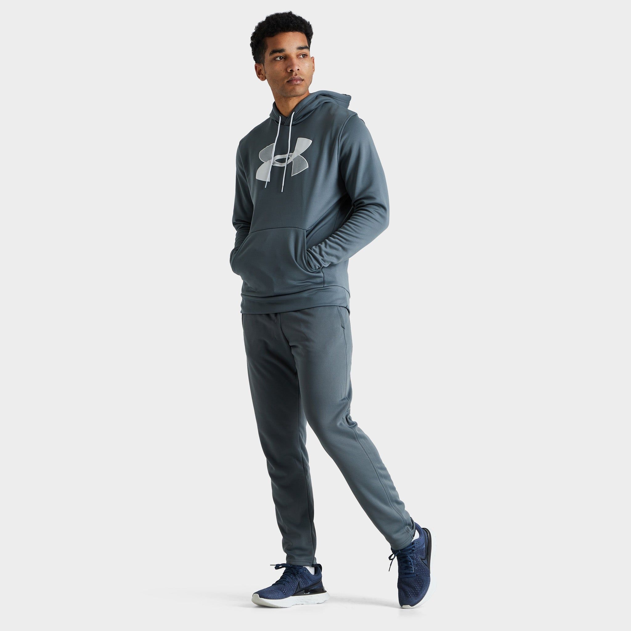 Under Armour Armour Fleece Big Logo Pullover Hoodie Pitch Gray / Halo Gray sold by JD Sports product image thumbnail 5