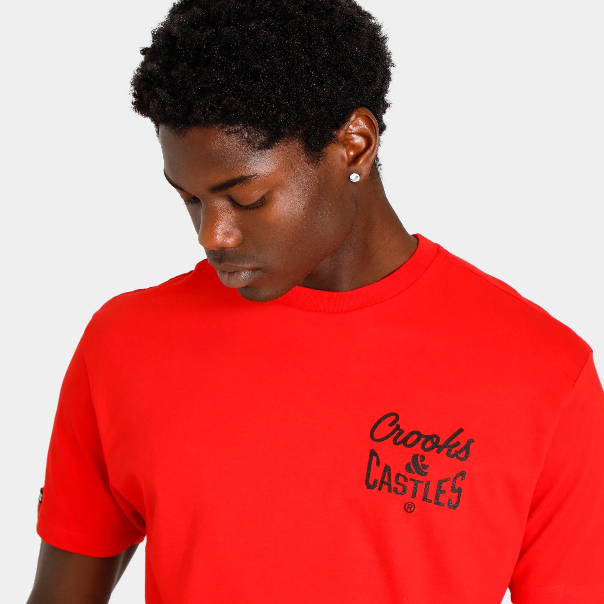 Crooks & Castles Reverse Core Logo T-shirt / Red sold by JD Sports product image thumbnail 4