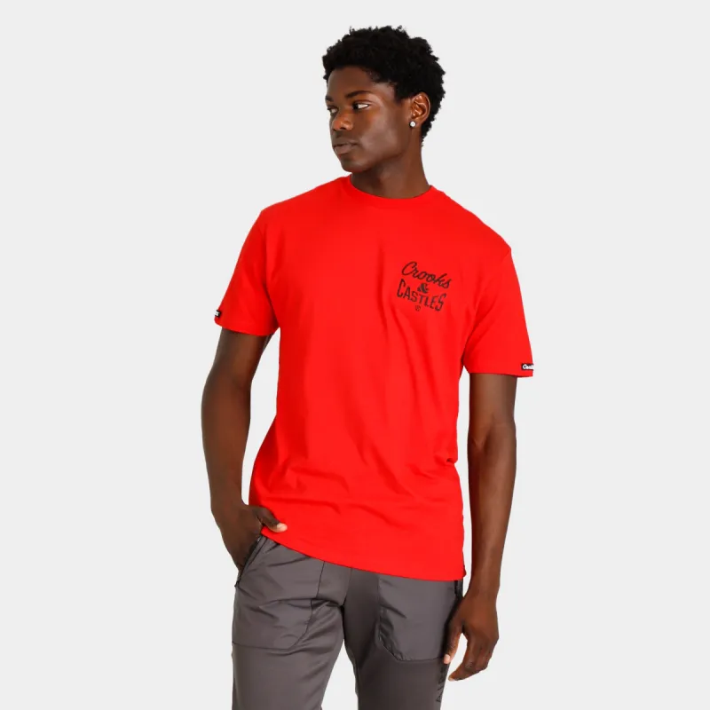 Crooks & Castles Reverse Core Logo T-shirt / Red sold by JD Sports