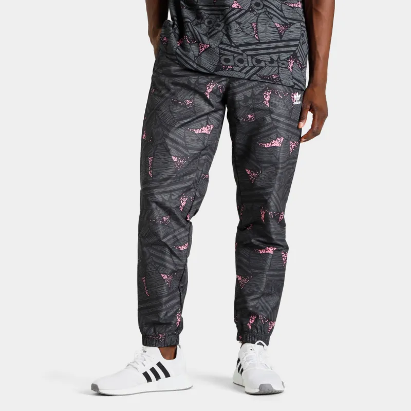 adidas Rekive Trefoil Allover Print Track Pants Black / Grey Six - Bliss Pink sold by JD Sports