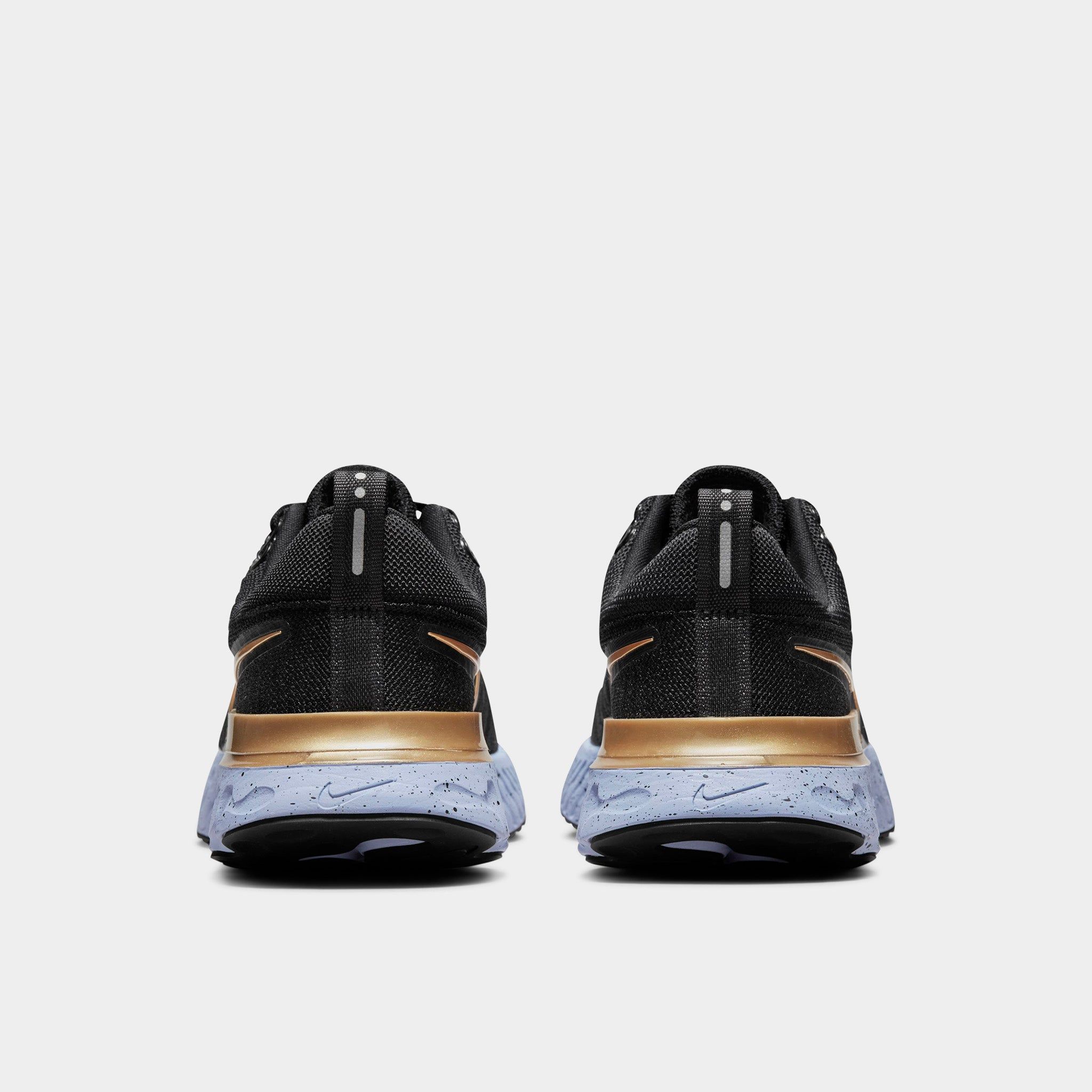 Nike Women's React Infinity Run Flyknit 2 Black / Metallic Gold - Ghost sold by JD Sports product image thumbnail 4