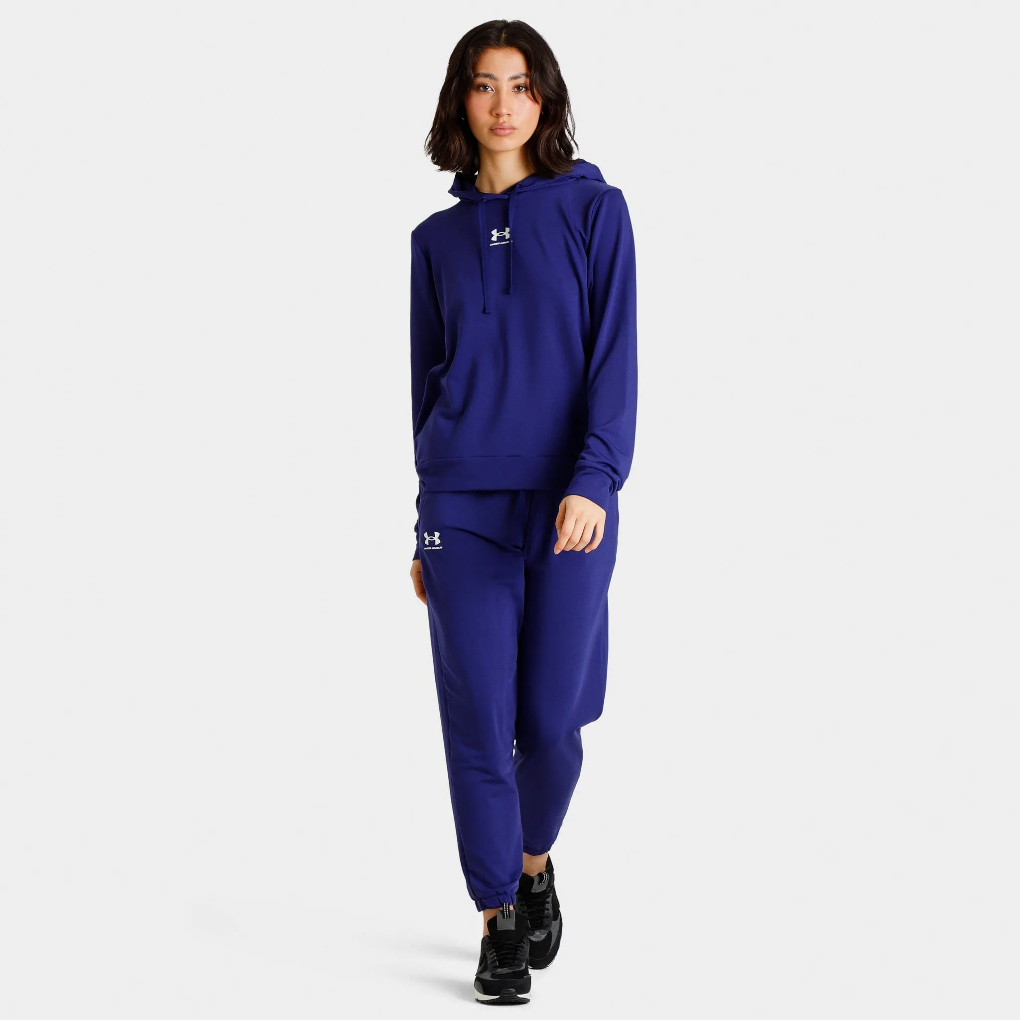Under Armour Women's Rival Terry Pullover Hoodie Sonar Blue / White sold by JD Sports product image thumbnail 5