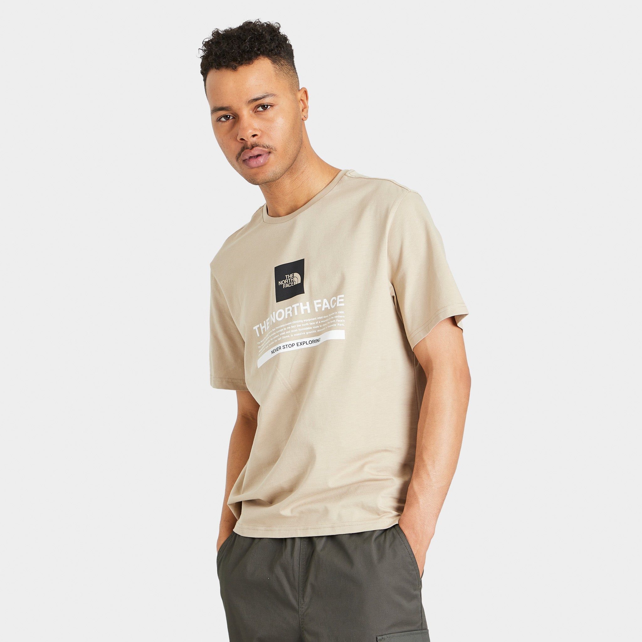 The North Face Text T-shirt / Flax sold by JD Sports
