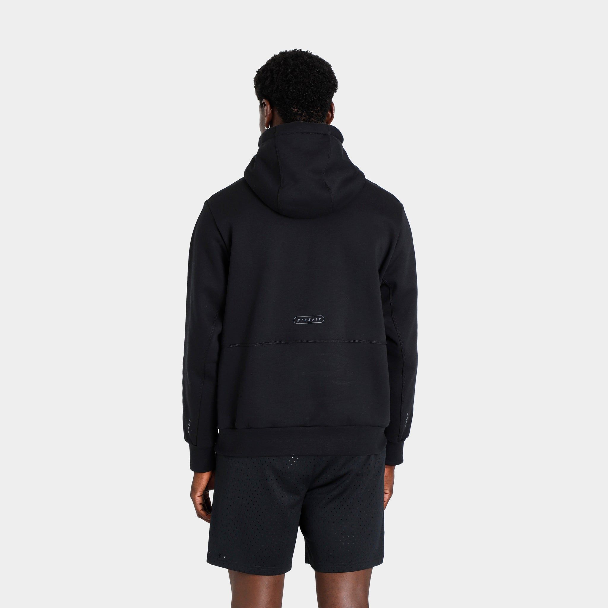 Nike Air Brushed-Back Fleece Pullover Hoodie Black / Light Bone sold by JD Sports product image thumbnail 3