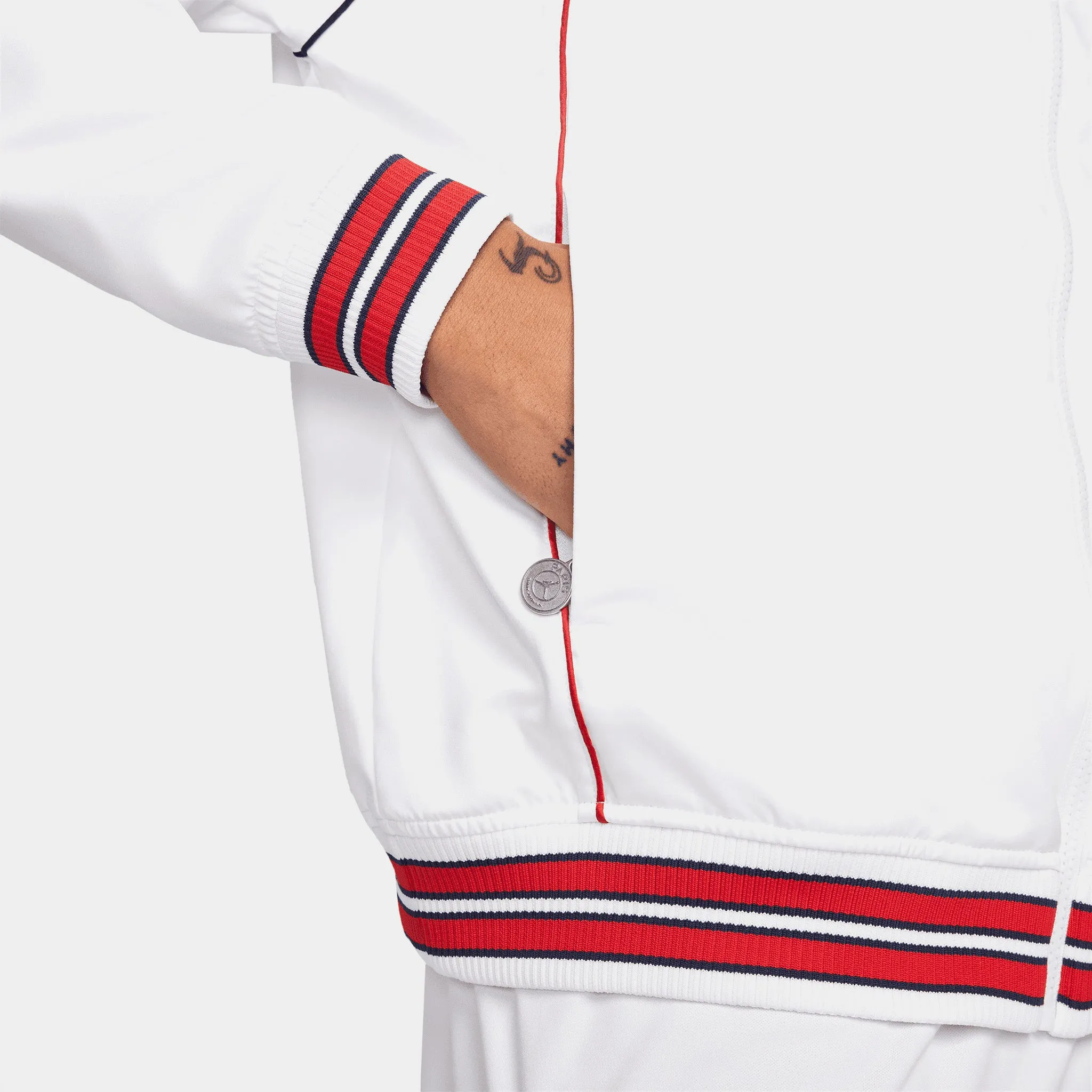 Jordan Paris Saint-Germaine Club Anthem Jacket White / University Red - Midnight Navy sold by JD Sports product image thumbnail 5