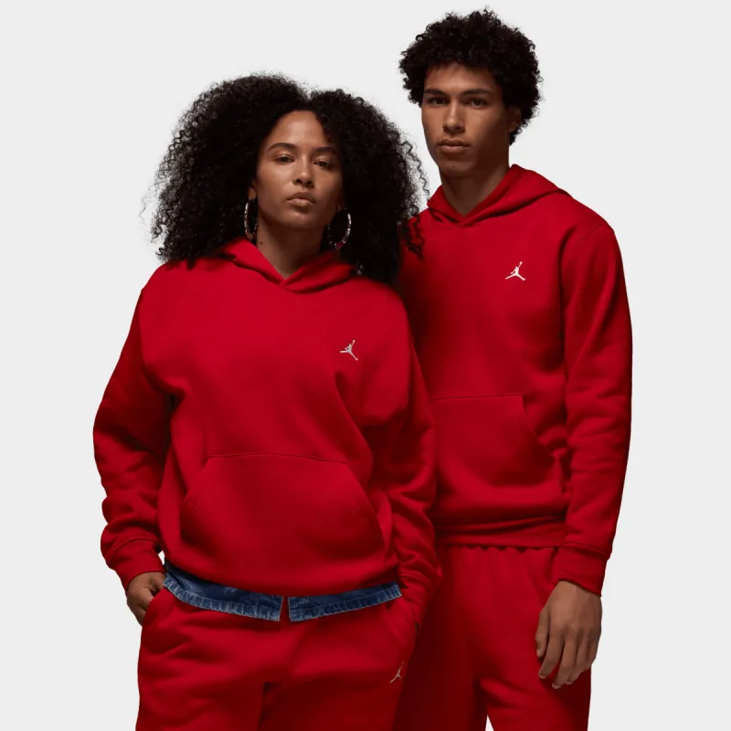 Jordan Brooklyn Fleece Pullover Hoodie Gym Red / White sold by JD Sports