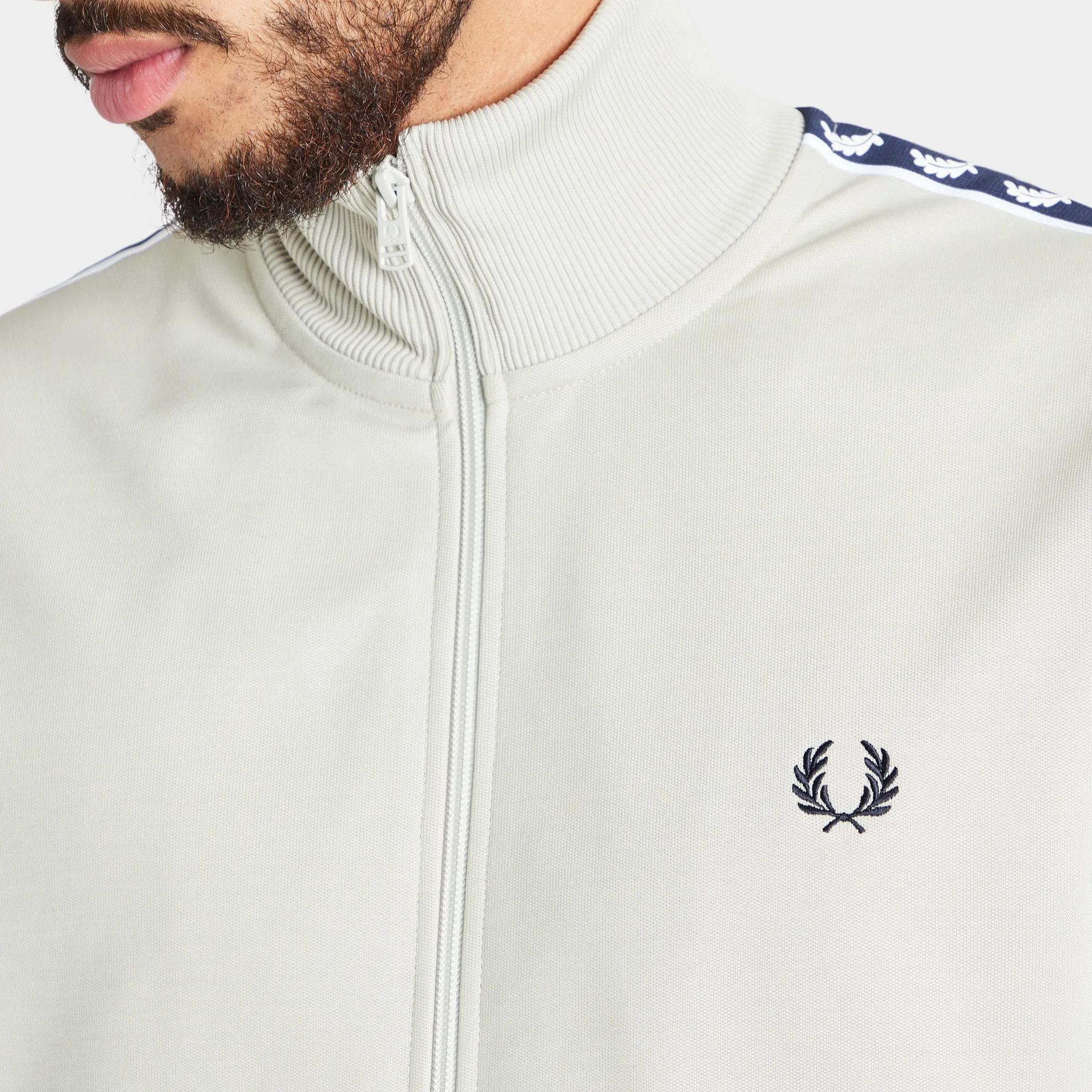Fred Perry Panelled Taped Track Jacket / Light Oyster sold by JD Sports product image thumbnail 4