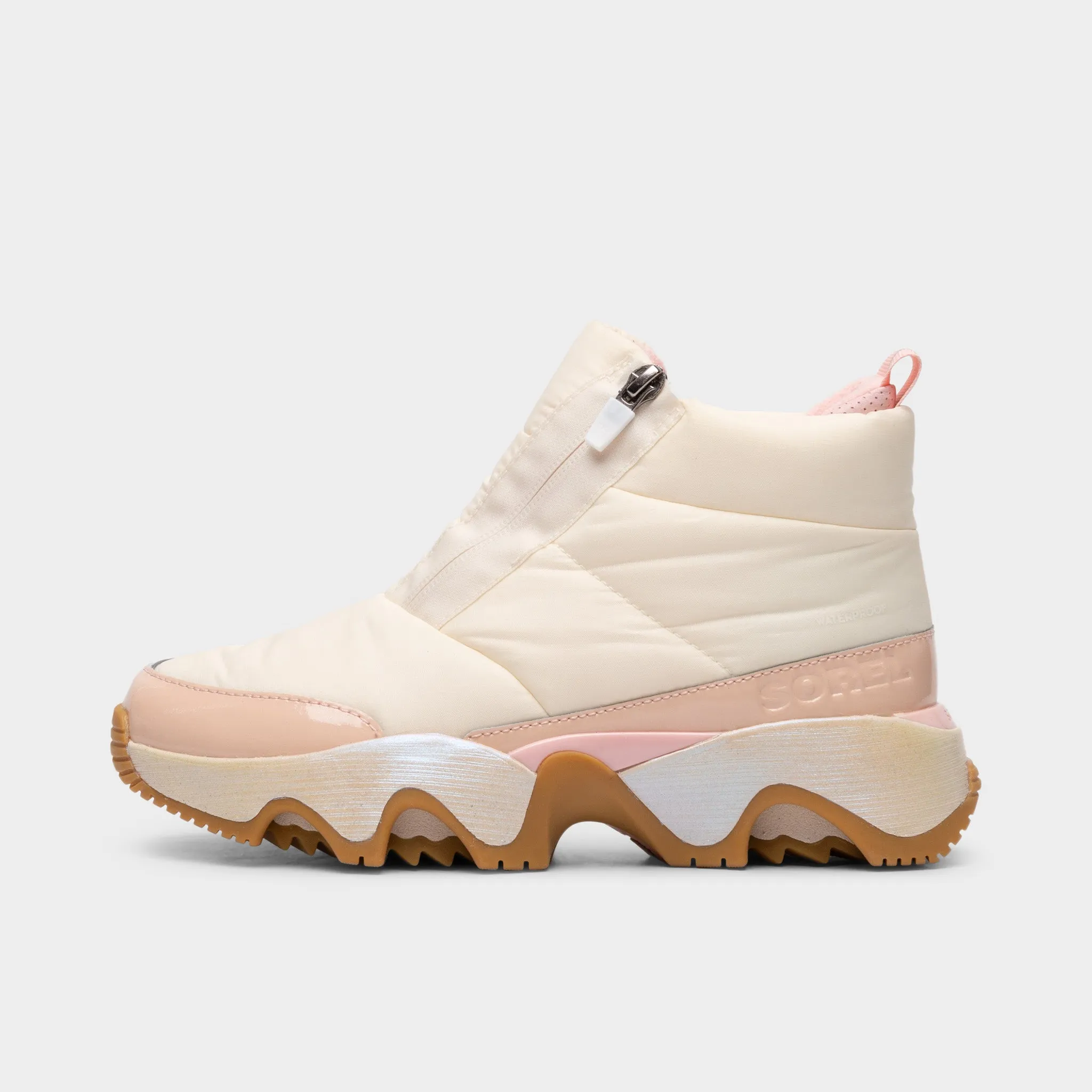 Sorel Women's Kinetic Impact Puffy Zip Boot Chalk / Vintage Pink sold by JD Sports