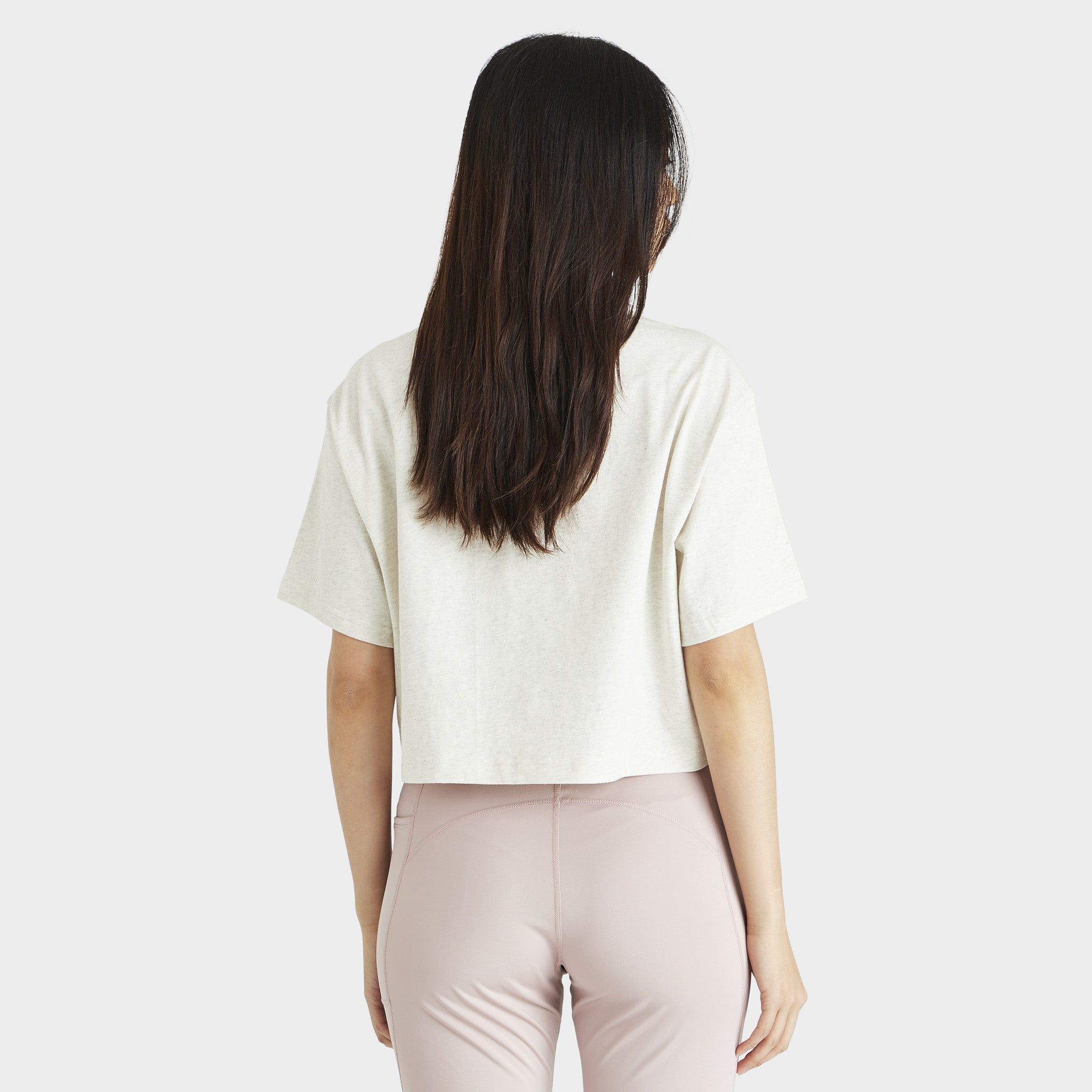 Reebok Women’s Classics Cropped Big Logo T-shirt / Chalk Melange sold by JD Sports product image thumbnail 2