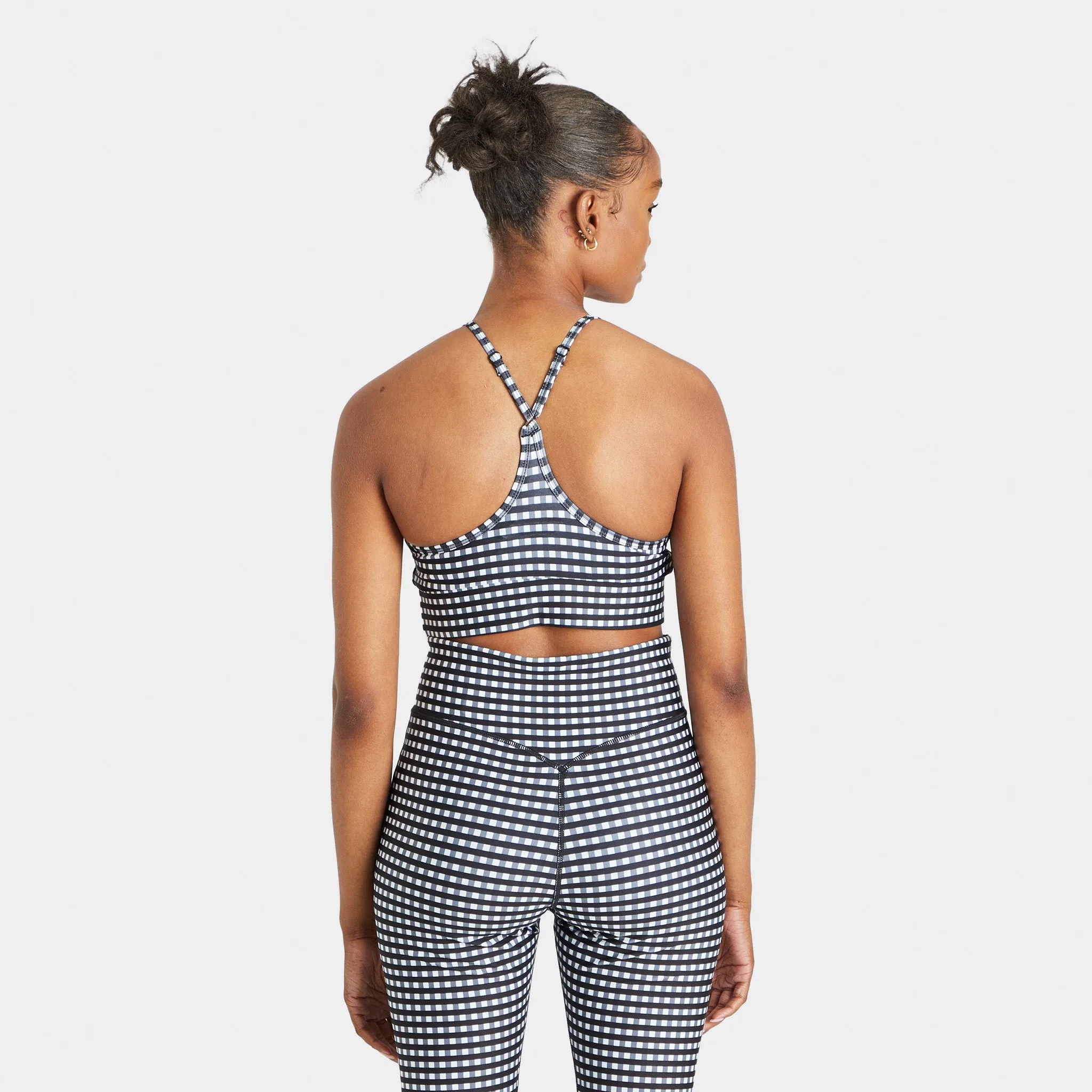 Pink Soda Sport Women’s Gingham Sports Bra Black / Optic White sold by JD Sports product image thumbnail 2