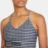Pink Soda Sport Women’s Gingham Sports Bra Black / Optic White sold by JD Sports