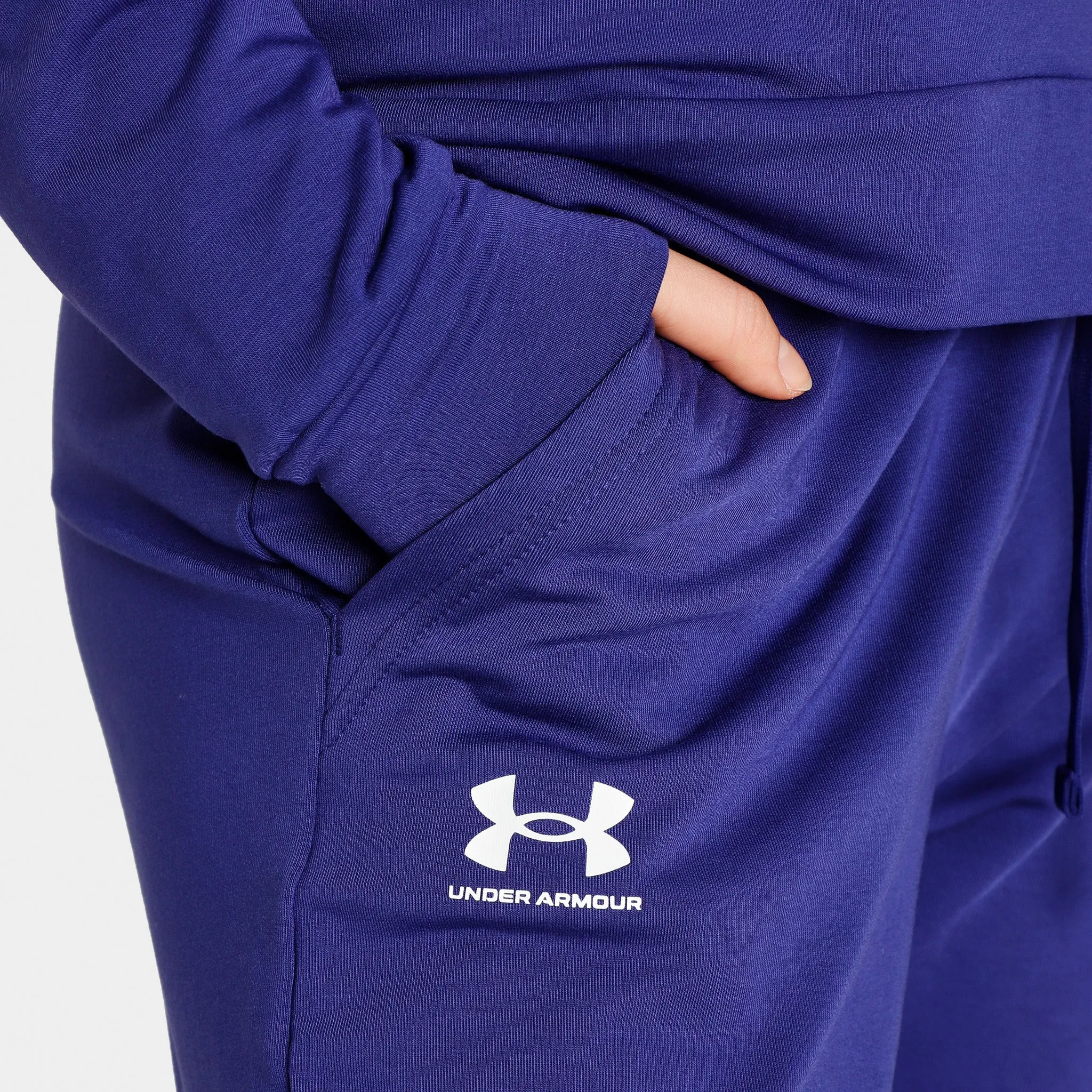 Under Armour Womens' Rival Terry Joggers Sonar Blue / White sold by JD Sports product image thumbnail 3