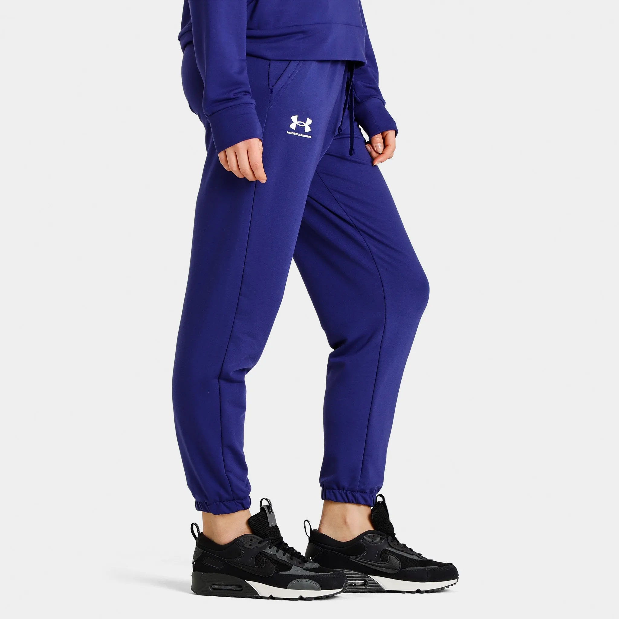 Under Armour Womens' Rival Terry Joggers Sonar Blue / White sold by JD Sports product image thumbnail 5