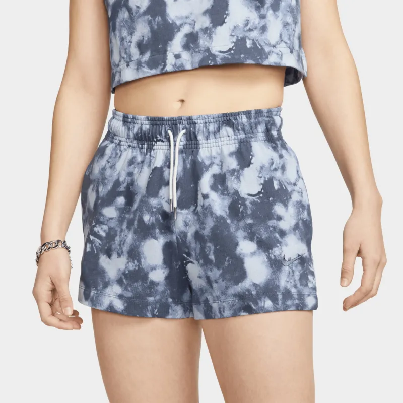 Nike Sportswear Women's Wave-Dye Shorts Gridiron / Diffused Blue sold by JD Sports