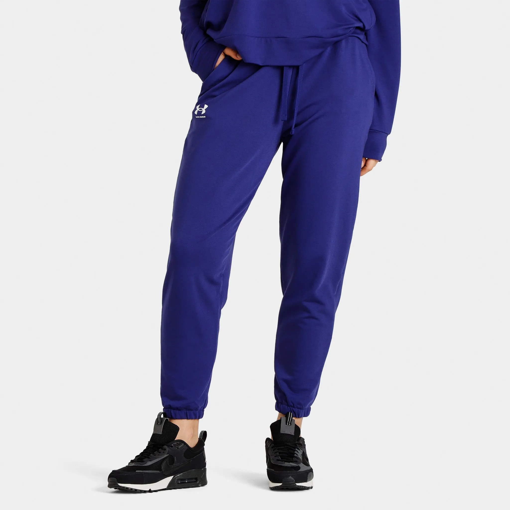 Under Armour Womens' Rival Terry Joggers Sonar Blue / White sold by JD Sports