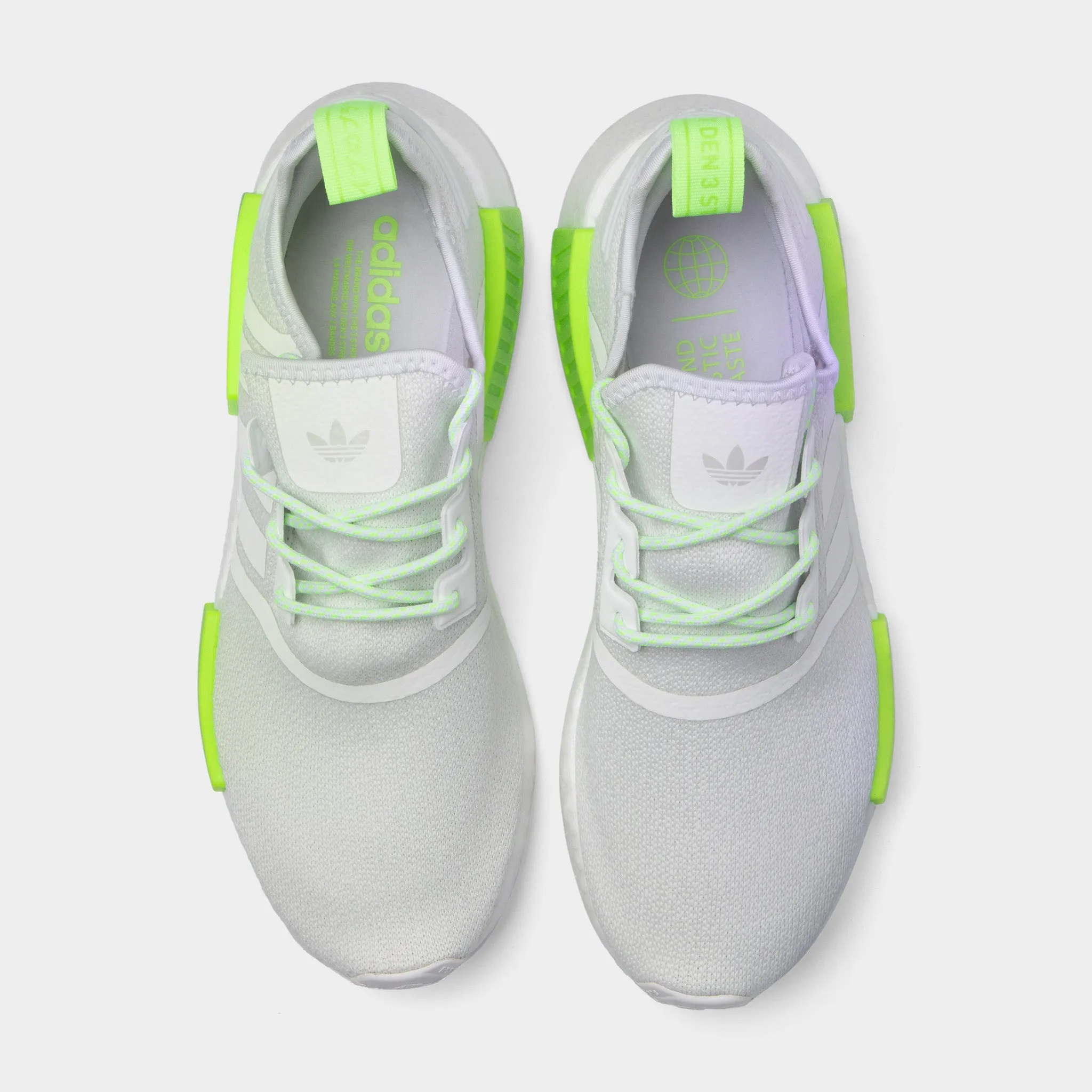 adidas Originals NMD_R1 Crystal White / Cloud White - Solar Green sold by JD Sports product image thumbnail 5