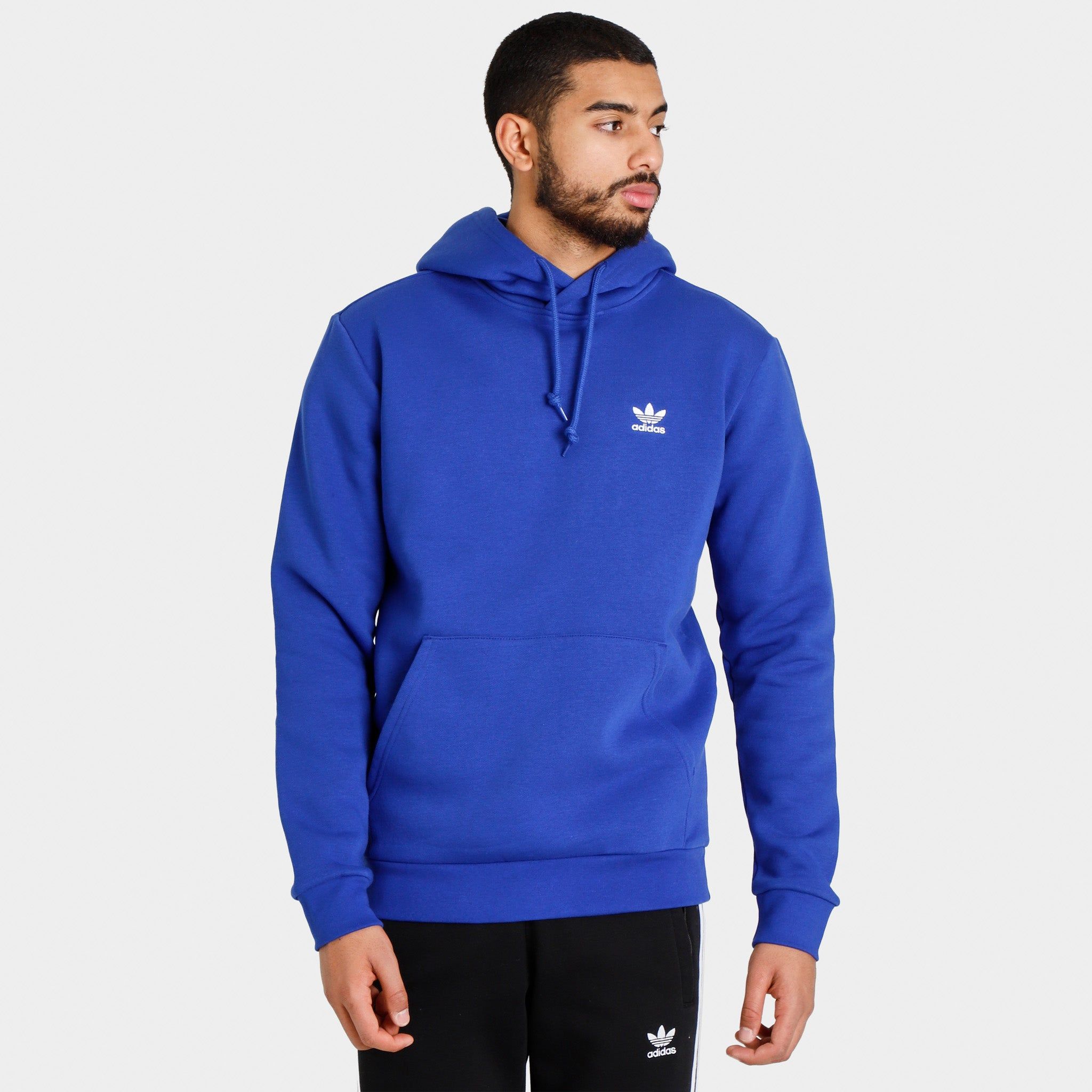 adidas Originals Trefoil Essentials Pullover Hoodie / Semi Lucid Blue sold by JD Sports