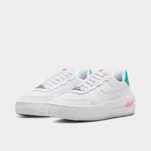 Nike Women's Air Force 1 PLT.AF.ORM White / White - Pink Blast sold by JD Sports
