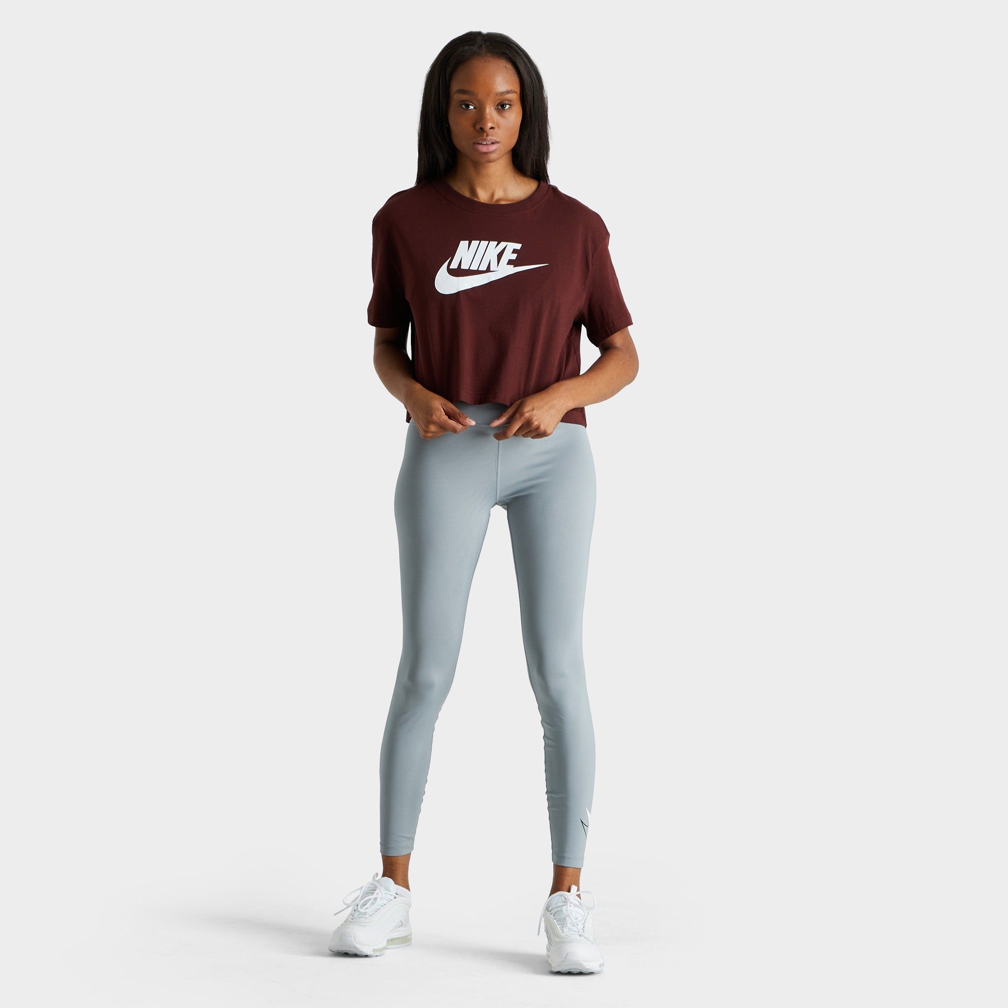 Nike Sportswear Women's Essential Cropped T-shirt Bronze Eclipse / White sold by JD Sports product image thumbnail 5