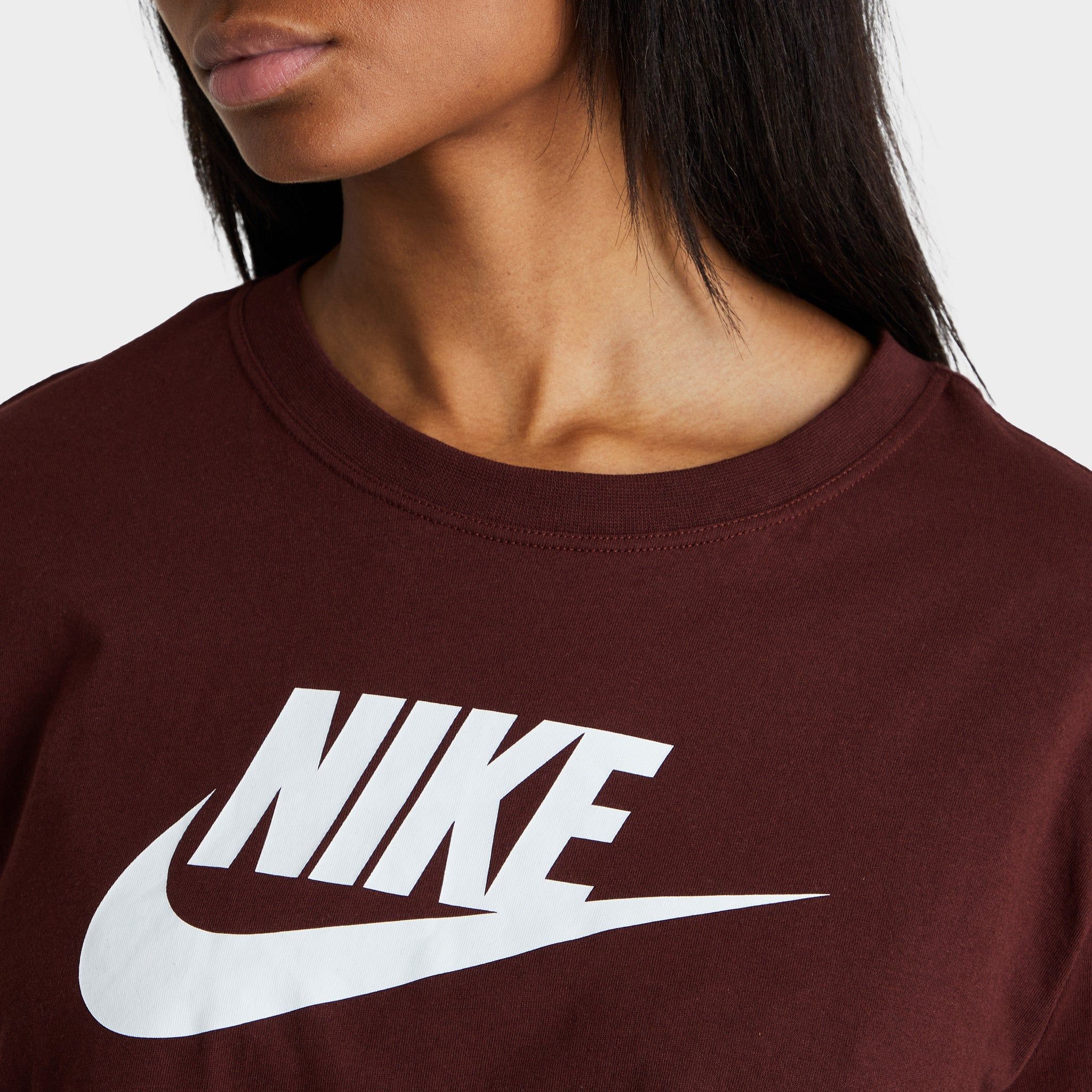 Nike Sportswear Women's Essential Cropped T-shirt Bronze Eclipse / White sold by JD Sports product image thumbnail 4